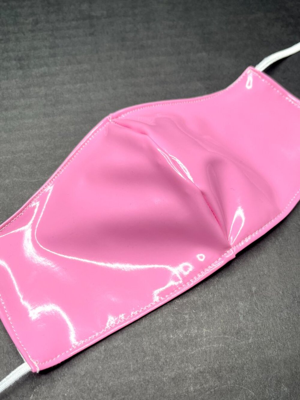 Pink PVC Look Face Mask Wet Look Shiny Cosplay Costume Mens Cosplay Womens New